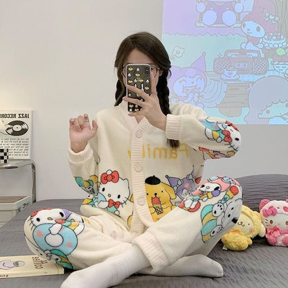 見逃し厳禁 パジャマ レディース秋冬ルームウェア トップス+パンツセットE-5730