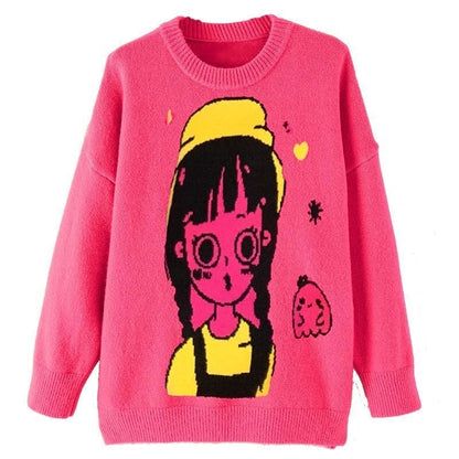 主役級の存在感！高見えデザイン  スタイルアップ ニットトップスE-9954