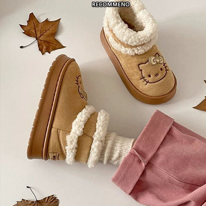 季節の単品 スノーブーツ Eweet系可愛い ファーシューズ レディース靴 2色選択可 E-10657