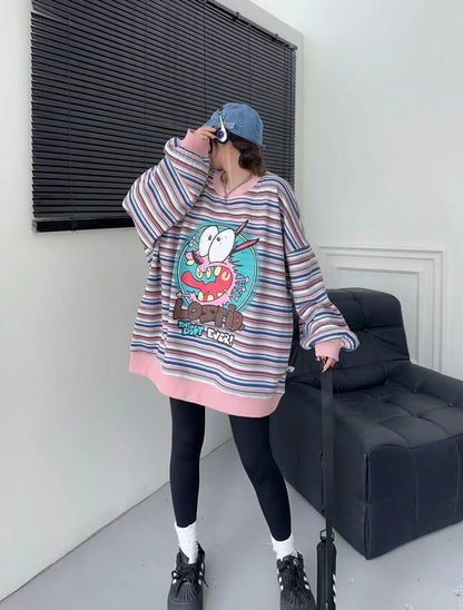 【裹起毛】オシャレデザイン  Eweet系可愛い スウェットE-10564