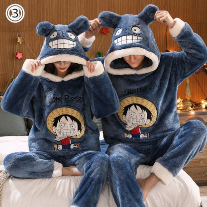 大好評 着心地良い スタイルアップ 3種選択 サンゴフリース カップル パジャマ E-9774