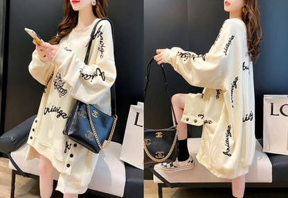 【裏起毛】大好評 ファッション 売り切れ必至 個性派 ルーズ 長スウェットE-6217