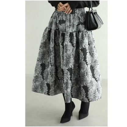 上質 デートにぴったり ハイウエスト 女性力を高める スカート ボトムスE-12220