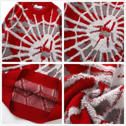 おしゃれ度アップビッグ刺?ロゴゆったりニットセーター全2色   E-4572