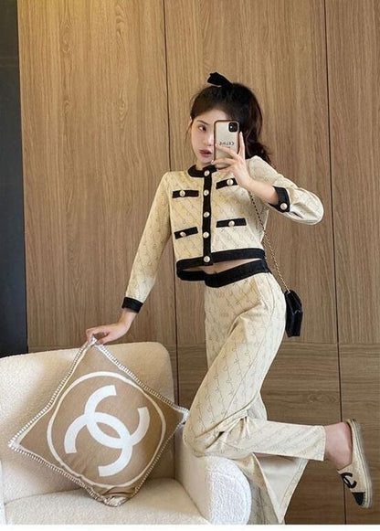 質感のいい おしゃれ度高め 好感度UP 着心地良い トップス+パンツセット E-10853