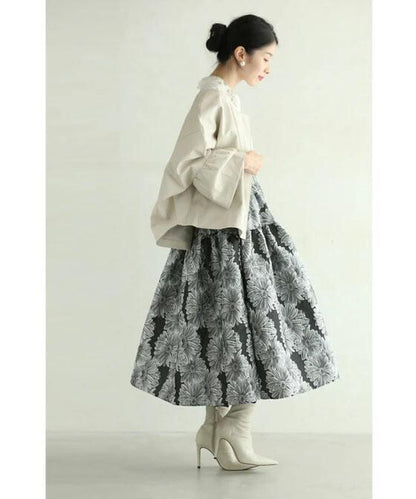 上質 デートにぴったり ハイウエスト 女性力を高める スカート ボトムスE-12220