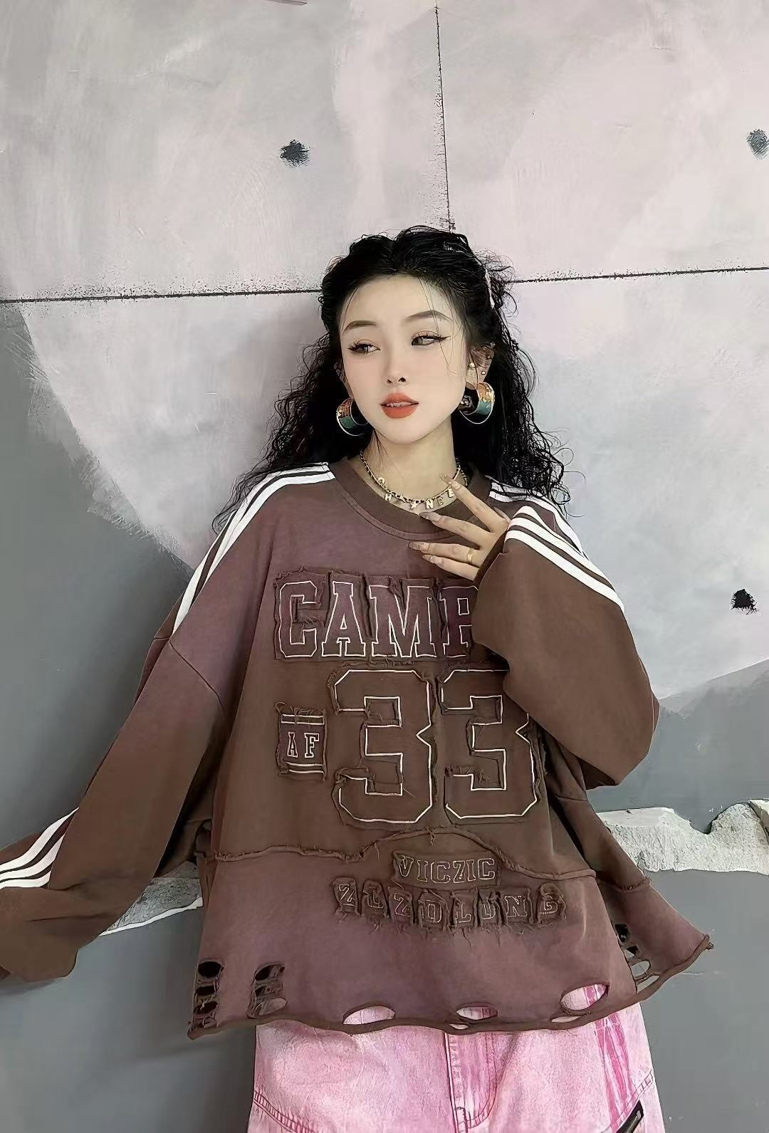 シンプル 優しい印象  カジュアル   6色 スウェット  E-12208