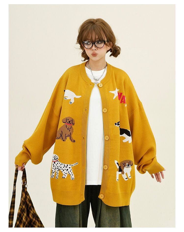 大活躍 高見えデザイン 着回し力抜群 キュート ファッション 2色選択 ニットトップスE-9759