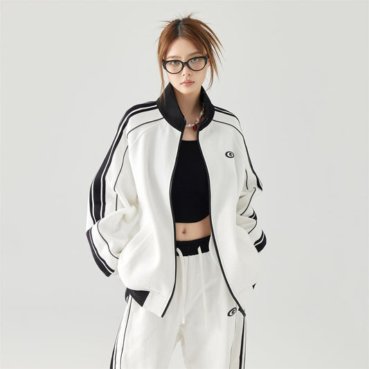 超人気商品 カジュアル 上下セット  ペアコーデ スポーツウェア 3色展開 ジャージ E-12630