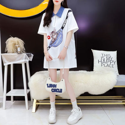 主役級 エレガント ファッション 半袖シャツE-6761