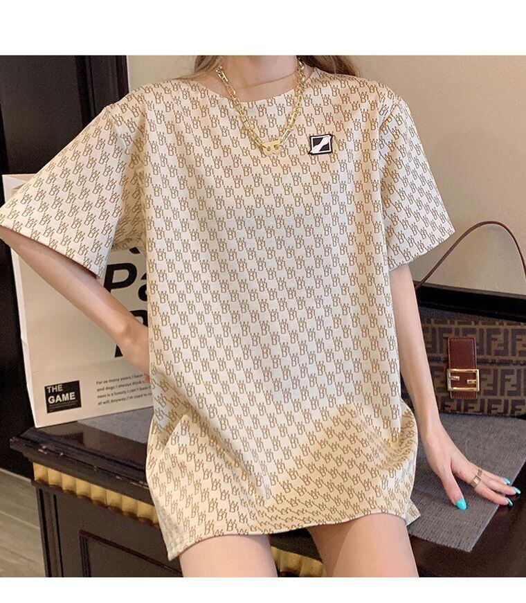 超人気 シンプル ファッション ルーズ半袖シャツE-6770