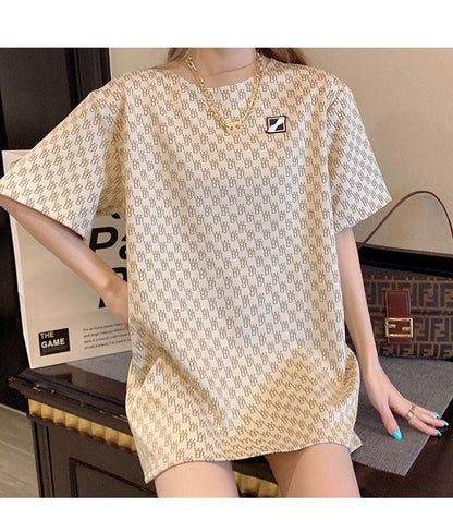 超人気 シンプル ファッション ルーズ半袖シャツE-6770