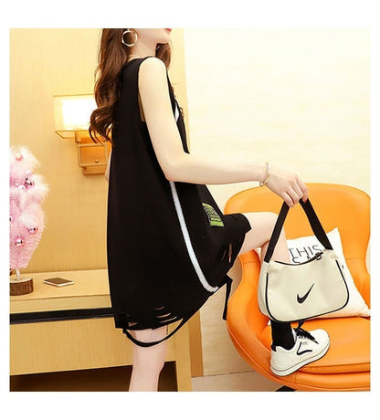 今季マストバイ ダメージ加工 デザイン性抜群 プリント全2色 ノースリーブ Tシャツ カットソーE-9141