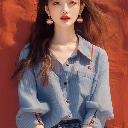 絶対欲しい 気質アップ シンプルだけど一癖あるコーデ エレガント 全2色 シャツ E-9157