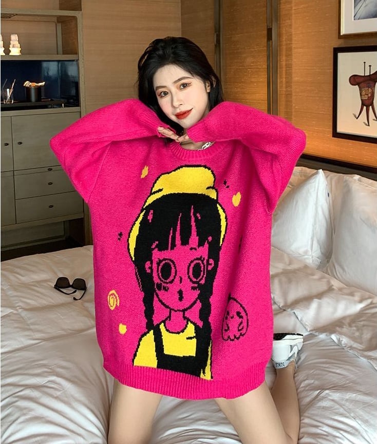 主役級の存在感！高見えデザイン  スタイルアップ ニットトップスE-9954