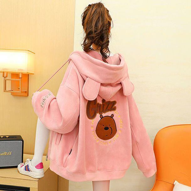 超人気 キュート 快適トップス カジュアル 刺繍 2色選択 フリース コート ボアジャケットE-9807