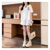 定番シンプル カジュアル  切り替え 半袖Ｔシャツⅹパンツセット全3色 <ins-8267>