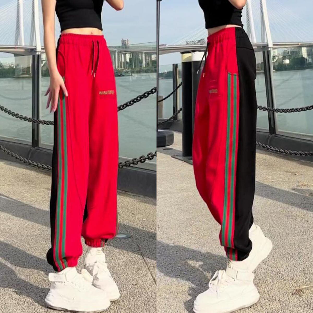 絶対欲しい 切り替え 個性的なデザイン 5色選択 スポーツスウェットパンツE-9824