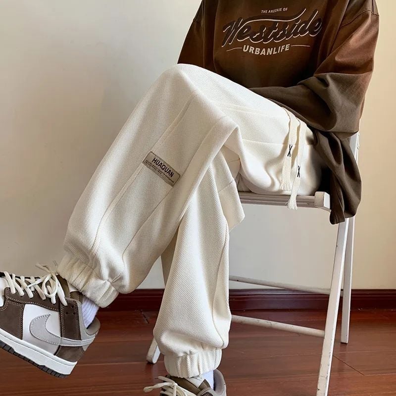 着?せロゴ裏起毛ジョガーパンツ3色あり   E-4466