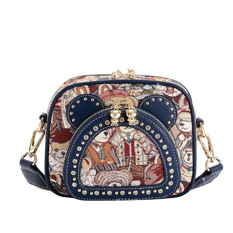 新商品 存在感のある 人気上昇中 キュート ファッション 3色選択可 ベアパターンショルダーバッグE-9860