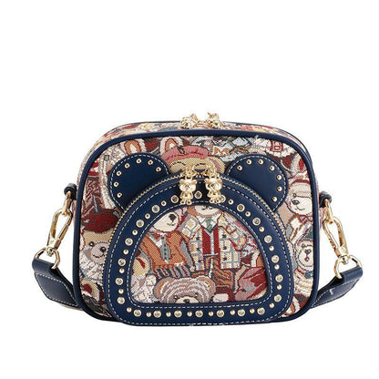 新商品 存在感のある 人気上昇中 キュート ファッション 3色選択可 ベアパターンショルダーバッグE-9860