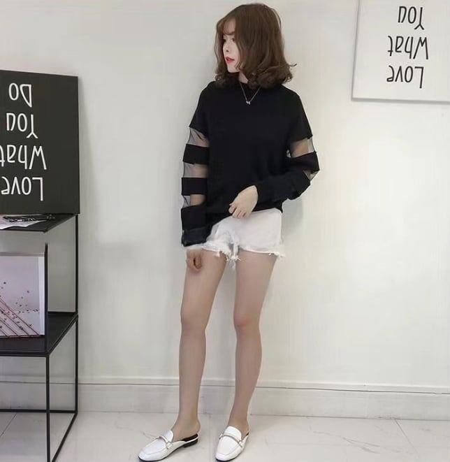 【人気商品再入荷】合わせやすい ラウンドネック デイリー 無地 切り替え スウェット パーカーE-2128