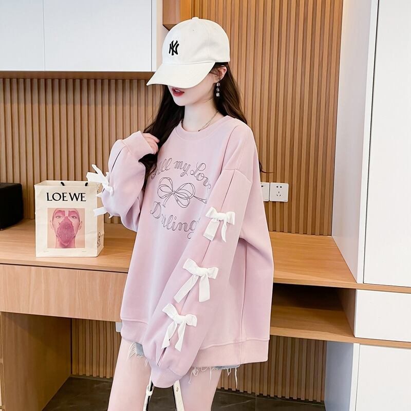 目を奪われる キュート 美人度アップ リボン 全2色 パーカーE-9631