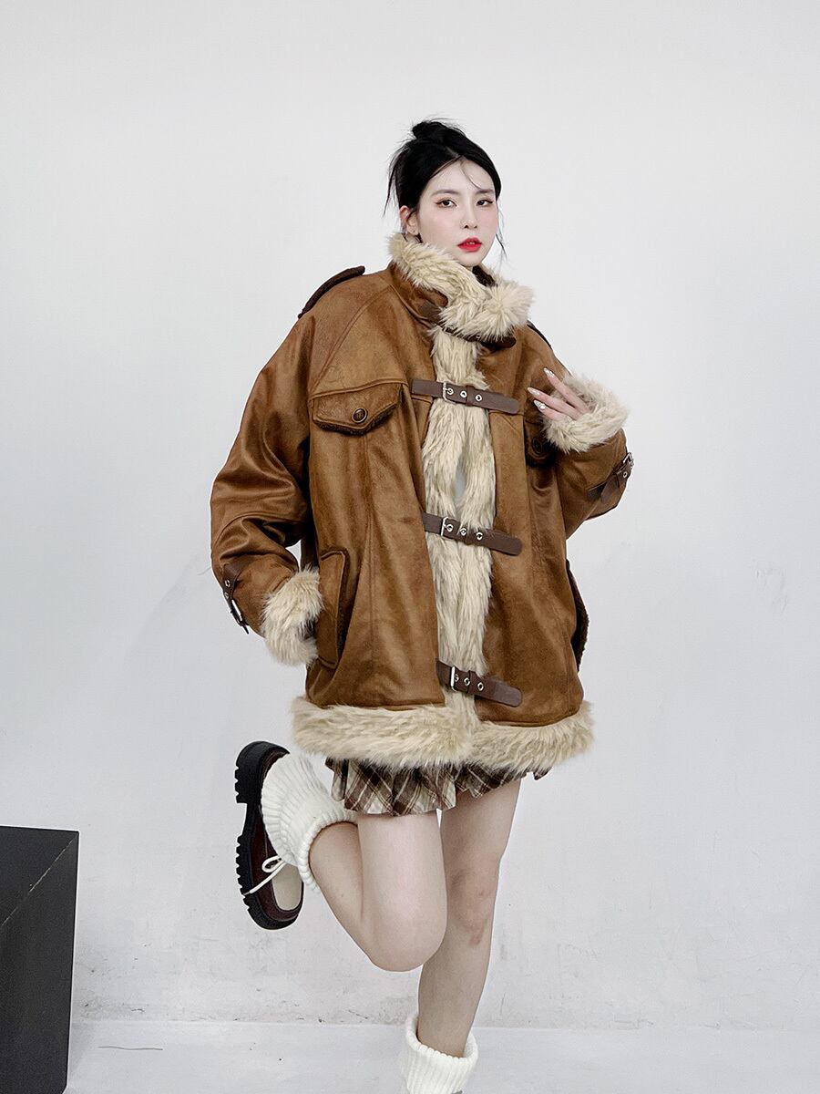 都市ファッショ デザイン オシャレ おしゃれ度高め 切り替え 2色選択 ミドル丈のコットンコート E-10505