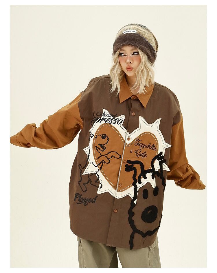 ベストセラーアイテム！ファッション感満々 切り替え アバンギャルド 2色選択 Tシャツ E-9506