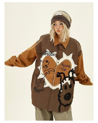 ベストセラーアイテム！ファッション感満々 切り替え アバンギャルド 2色選択 Tシャツ E-9506