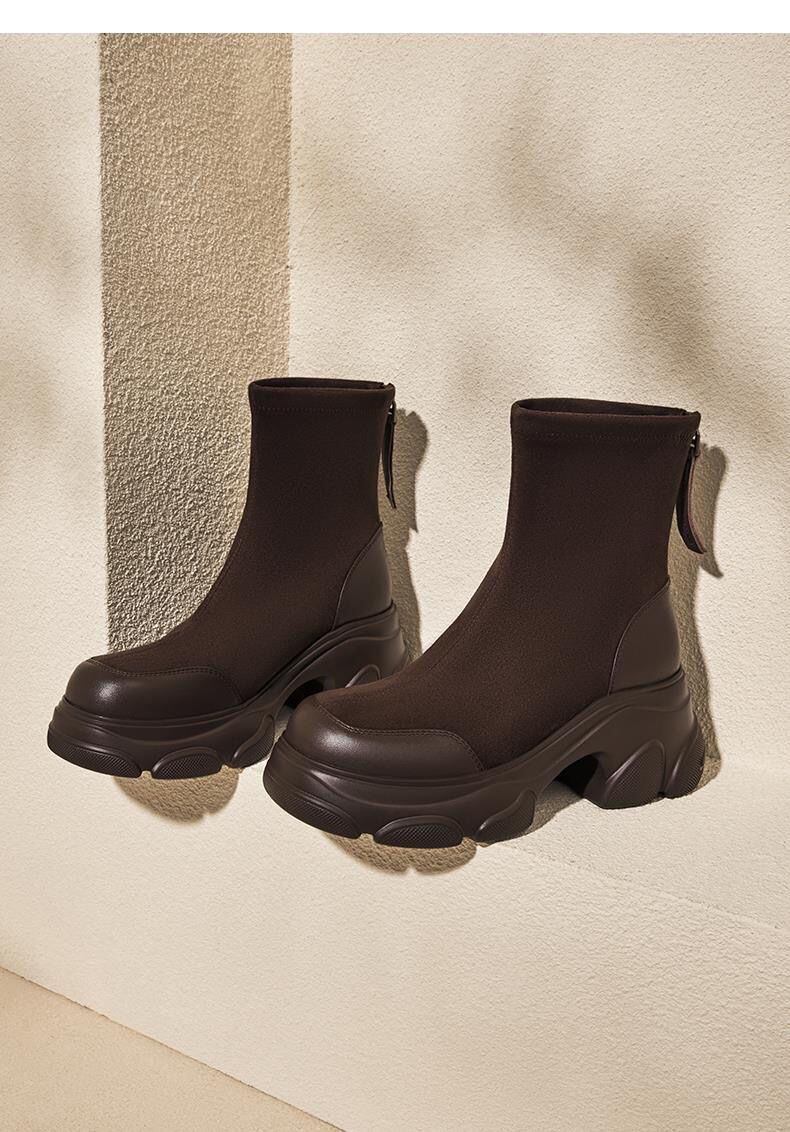 太ヒール スクエアトゥ 美感いっぱい ベルベット ローファー 革靴 2色選択可 シューズE-10386