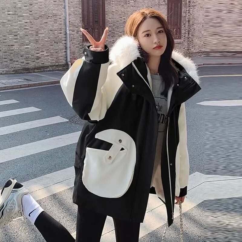 大活躍 デザイン 冬服 気質アップ 切り替え ダウンジャケット E-10047