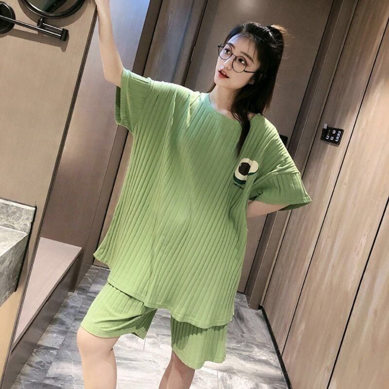 今季マストバイ パジャマ 着心地良い 4種選択 プリント 半袖トップスⅹショートパンツセットE-9182