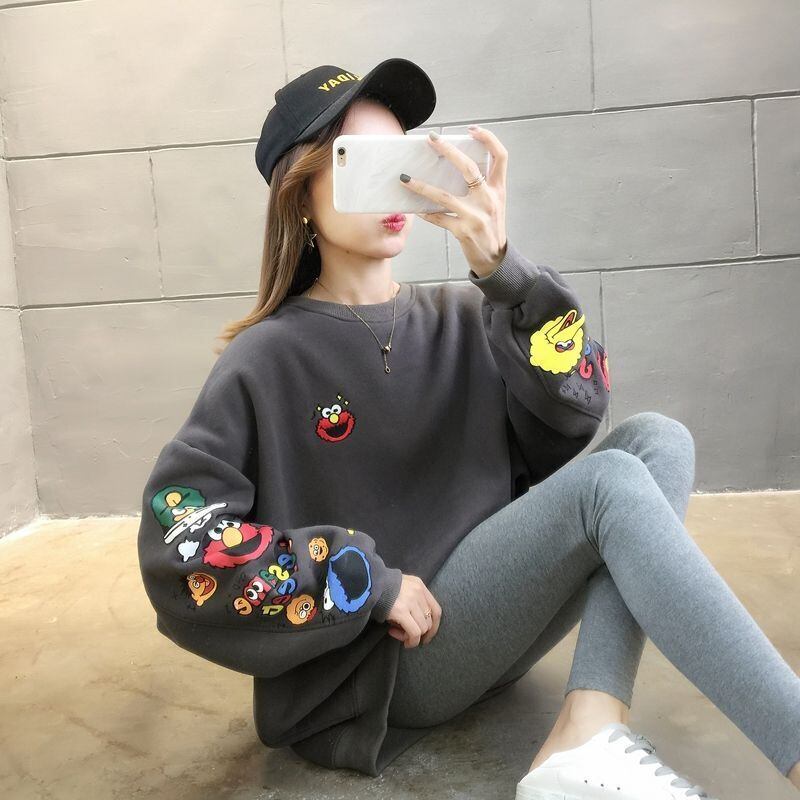 【人気商品再入荷】超人気 キュート ファッション ルーズ 男女兼用 スウェットE-6837