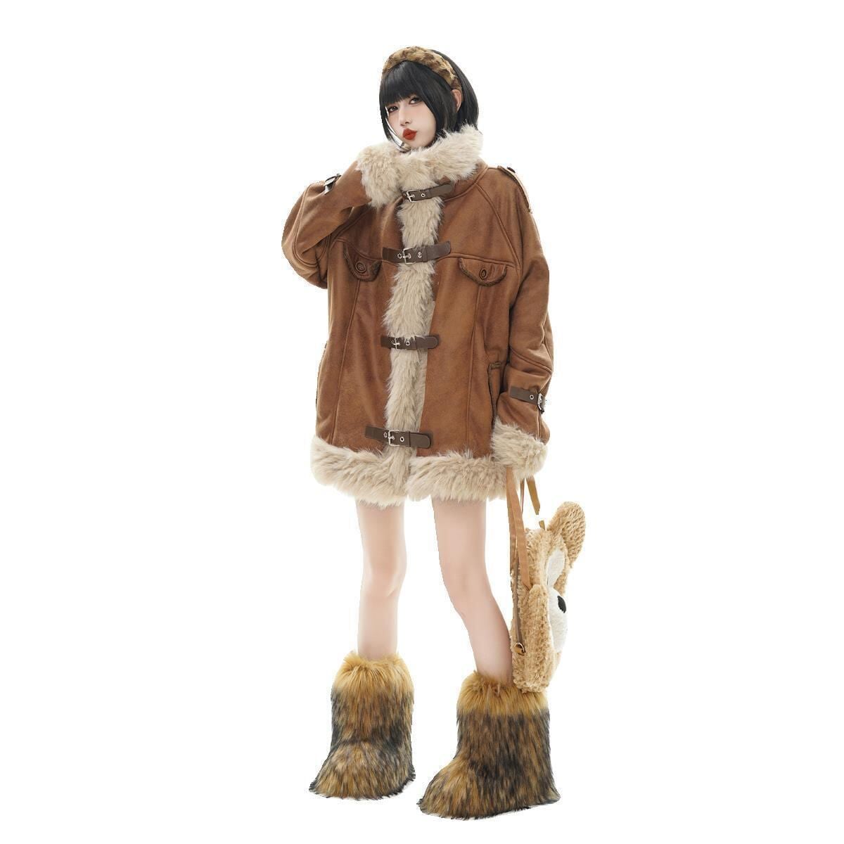 都市ファッショ デザイン オシャレ おしゃれ度高め 切り替え 2色選択 ミドル丈のコットンコート E-10505