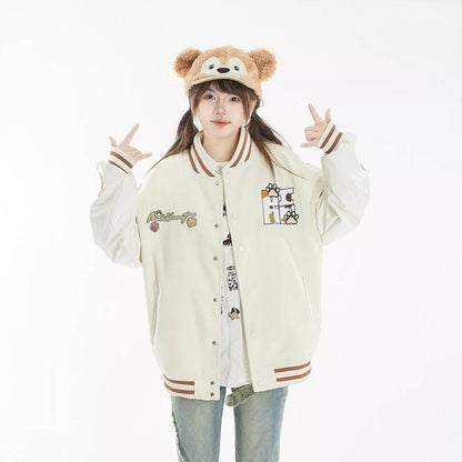 取り入れたい 切り替え ユニセックス スタジャン 全2色コートE-10793