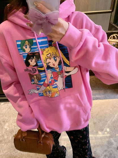 絶対流行  流行新作 目を奪われる  大人可愛い カジュアル  プリントパーカー -A1515