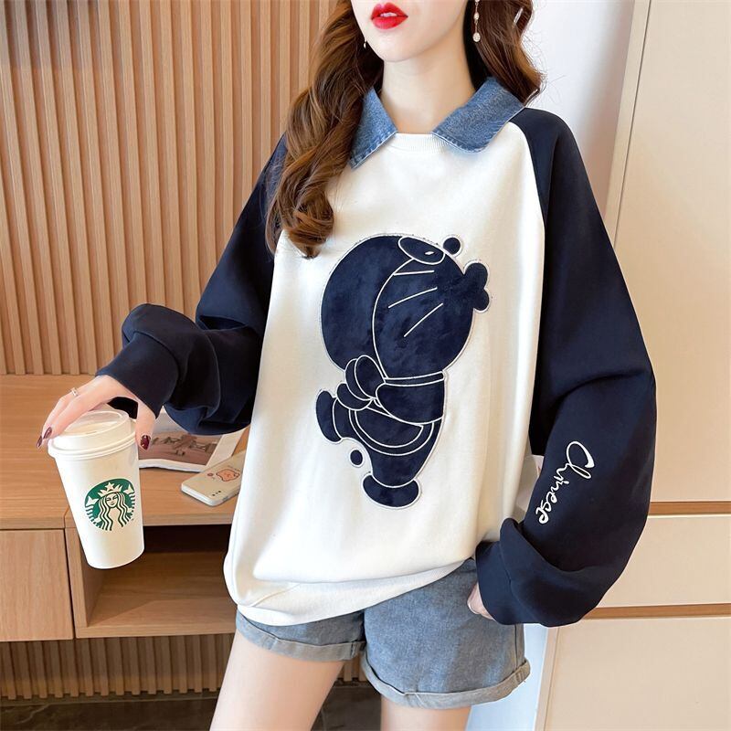 着回し力抜群 レイヤード風 売り切れ必至 切り替え 3色選択 パーカーE-9428