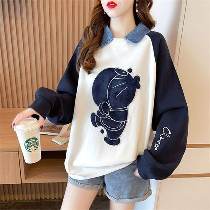 着回し力抜群 レイヤード風 売り切れ必至 切り替え 3色選択 パーカーE-9428