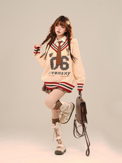 ふわふわグラフィックロゴボアニットE-9836