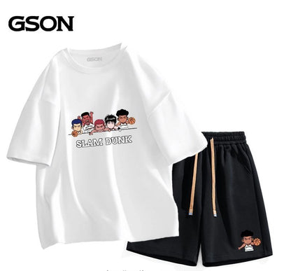【人気ランキングNO.4】目惚れ 切り替え Tシャツ＋ショートパンツ セットアップ-A2702