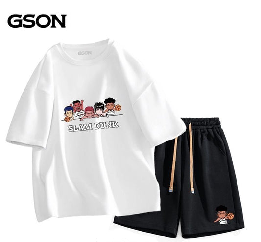 【人気ランキングNO.4】目惚れ 切り替え Tシャツ＋ショートパンツ セットアップ-A2702