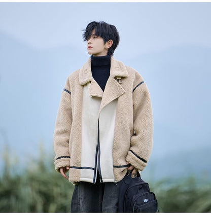 冬新作 ムートン風 暖かい 3色展開 ジャケットE-12583