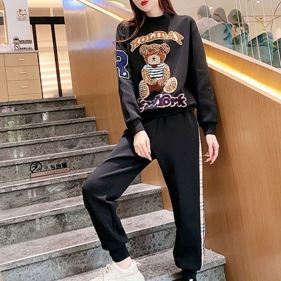 【裏起毛】新商品 おしゃれ度高め デザイン性抜群 着心地良い 2色選択 トップス+パンツセット E-9936