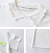 夏新作 POLOネック アルファベットプリント ロング Tシャツ ゆったりワンピース ＜ins-3038＞