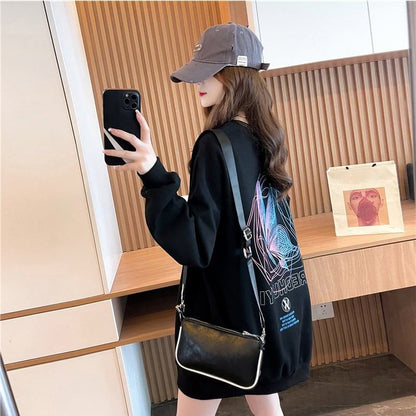 着心地抜群 プリント 女性力を高める スウェット パーカーE-3777