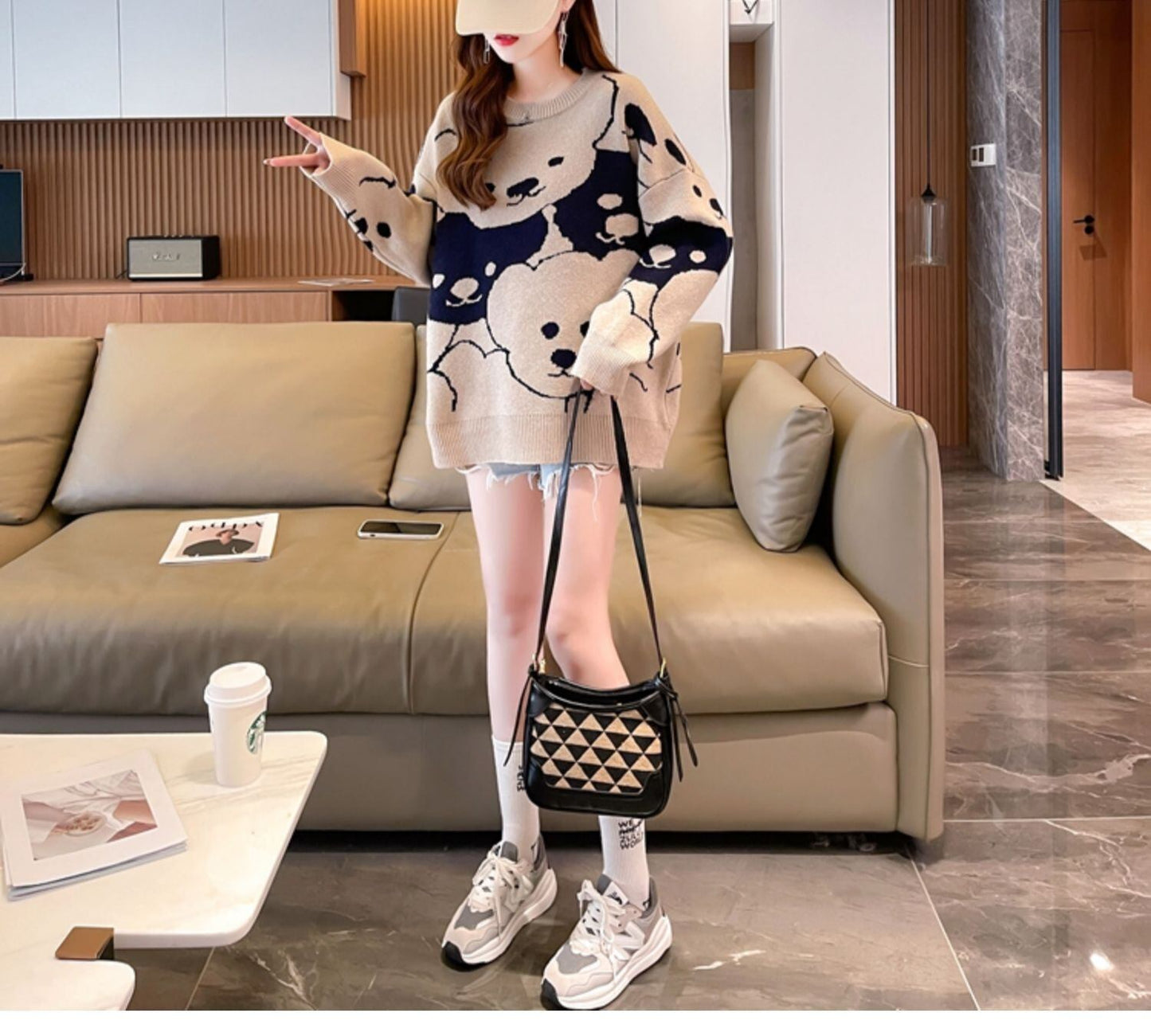 超人気 キュート ファッション 美人度アップ スウェットE-10087