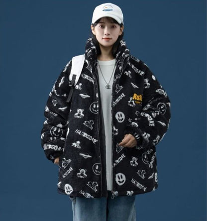 超人気 シンプル 海外トレンド ラムウールコート Etand ネック/フード付き E-5633