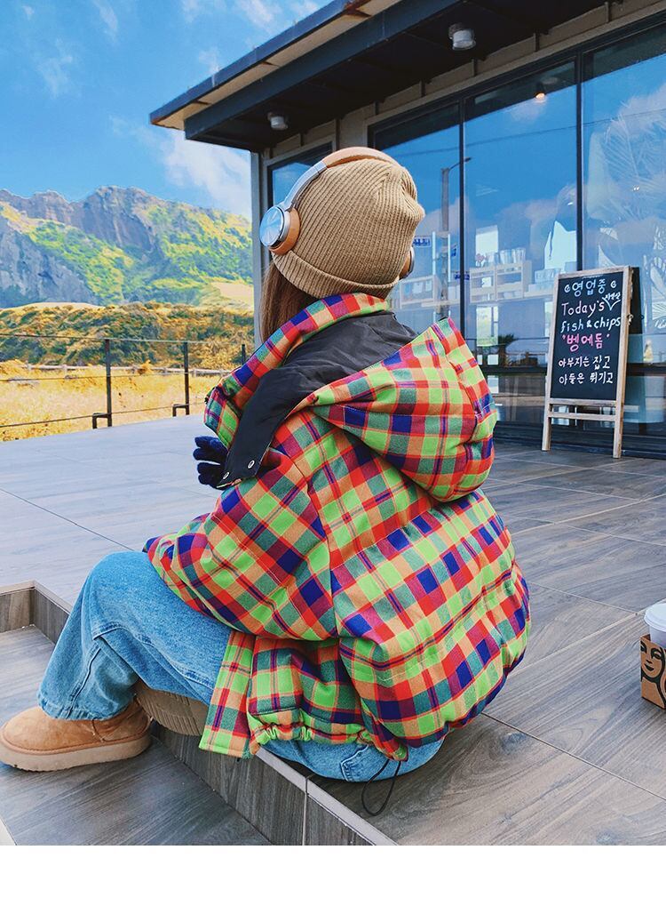 個性派 フード付きジッパーコート スタイルアップ E-10056