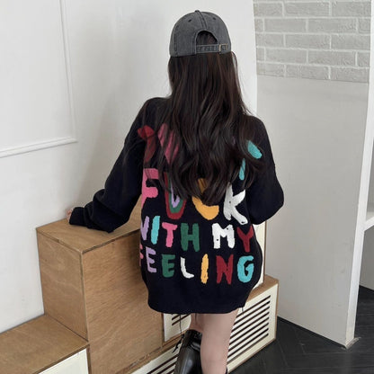 存在感抜群 韓国風ファッション トレンドアイテム カジュアル 3色選択 ニットトップスE-10642